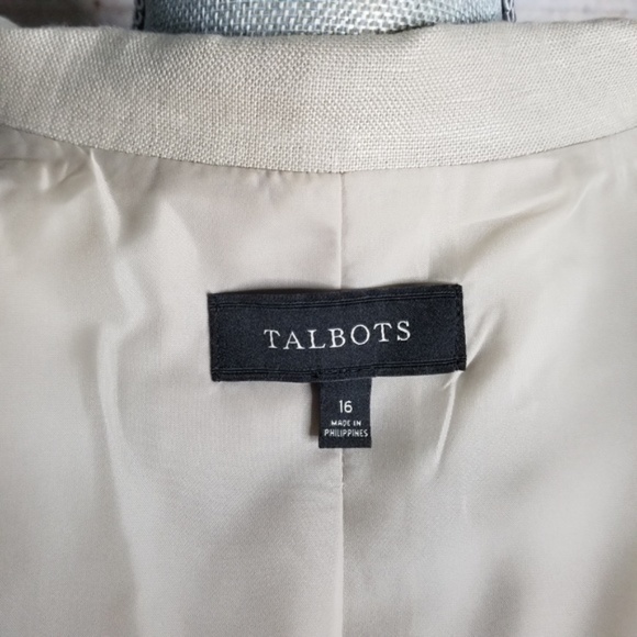 Talbots linen open front blazer Size 16 - Picture 4 of 5